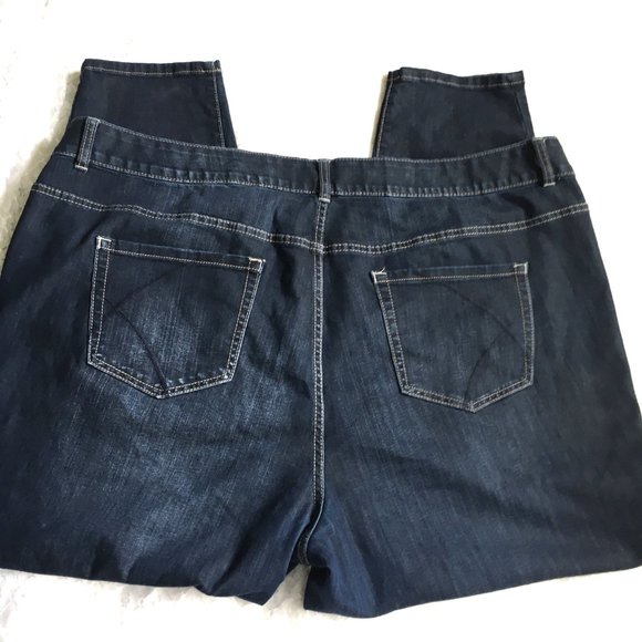 LANE BRYANT Dark Denim Tighter Tummy Tech Skinny Jeans Sz 28 - Picture 12 of 13